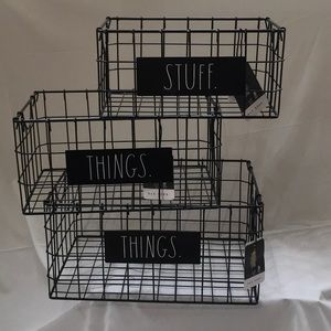 Rae Dunn THINGS STUFF THINGS baskets